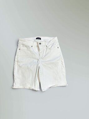 NYDJ White Jean Shorts Bermuda Lift & Tuck Technology Size 4